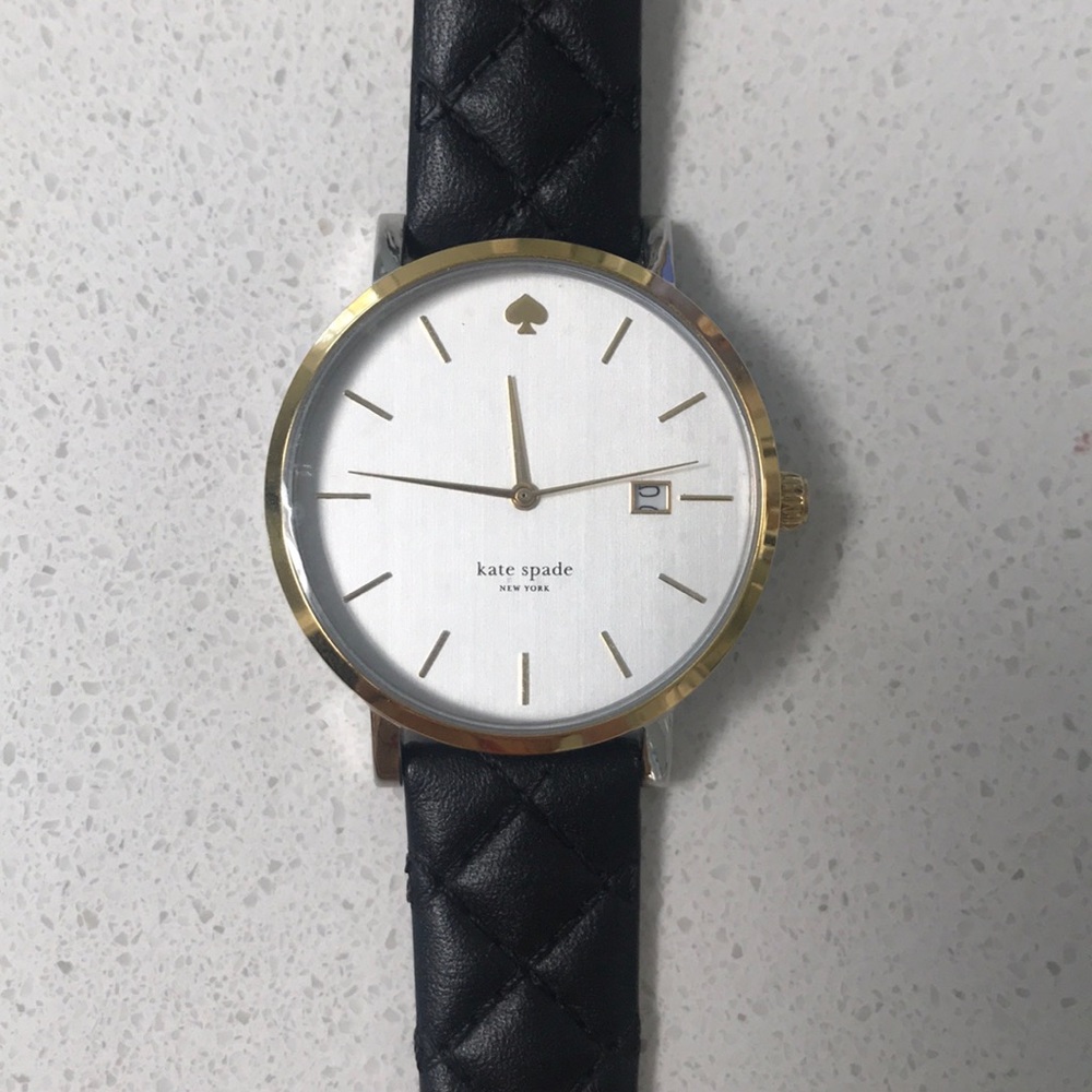 Kate Spade Black Leather Band Watch